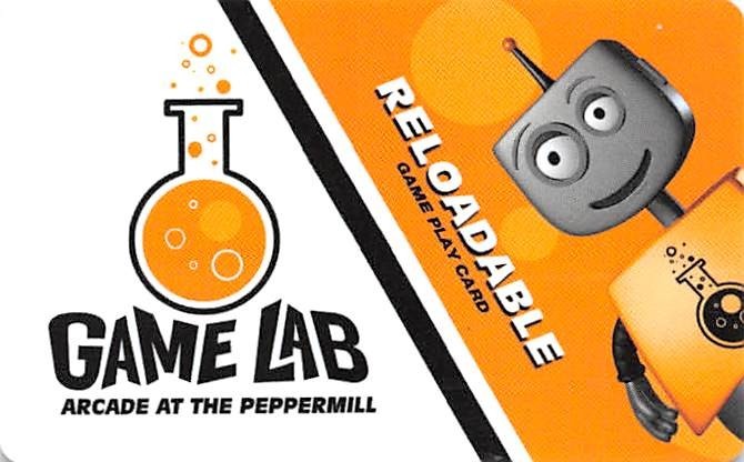 Peppermill Casino - Reno, NV - Game Lab Arcade Card
