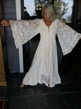 GUNNESAX Vintage 70s Cotton Muslin Angel Sleeve , Corset Bridal Prairie Dress 7