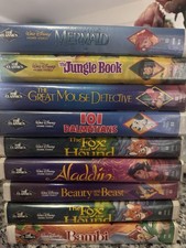 DISNEY VHS LOT OF 37 BLACK DIAMOND MASTERPIECE CLASSICS RARE BANNED COVER