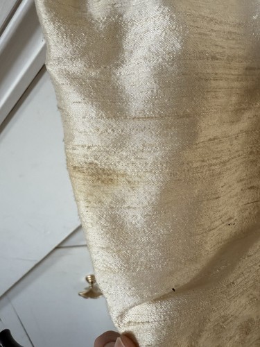 Vintage Cream Lace Ruffle Big Bow Wedding Dress Buttons Beaded Floral SEE DES TC - Picture 10 of 20