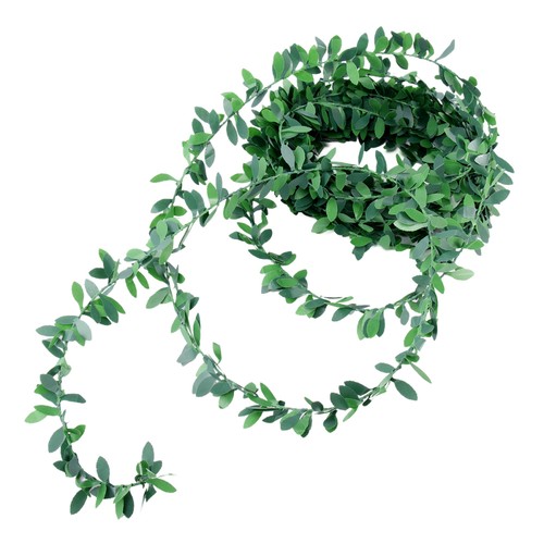 Guirnalda de alambre decorativa de 7,5 m de hojas verdes de ratán para novia - Imagen 4 de 12