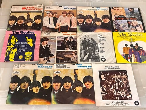 THE BEATLES Huge Lot of 11 MEXICAN 7" SINGLES & EPs Lennon McCartney