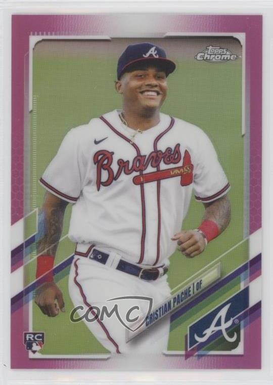 2021 Topps Chrome Pink Refractor Cristian Pache #178 0z8v