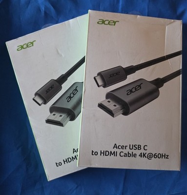2x Acer USB C to HDMI Cable for Home Office 6.6FT 4K@60Hz High-Speed New