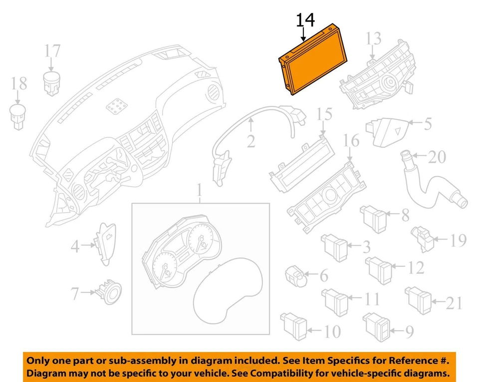 Info-GPS-TV Screen Display Screen Dash Fits 17 INFINITI QX60 6815497 - Imagem 3 de 4