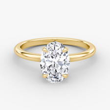 1.50 Ct Oval Cut IGI Diamond Engagement Ring 18K Yellow Gold Lab Grown