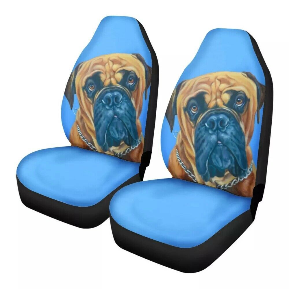 FOR U DESIGNS Boxer Dog Car Seat Covers 2pc,Universal Fit Car Interior Protector