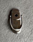 satin silver door knocker with spy hole