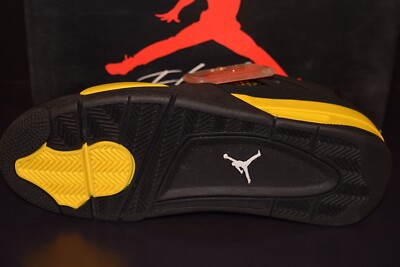 BSB　Air Jordan 4 ブラック/イエロー Air Jordan 4 Thunder Yellow Tour Black Basketball shoes