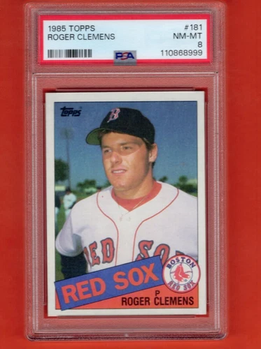 1985 Topps #181 Roger Clemens PSA 8 NM-MT RC Rookie Boston Red Sox #33786