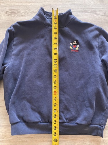 Vintage mickey mouse embroidered sweatshirt Youth Large Quarter Zip - Picture 7 of 7