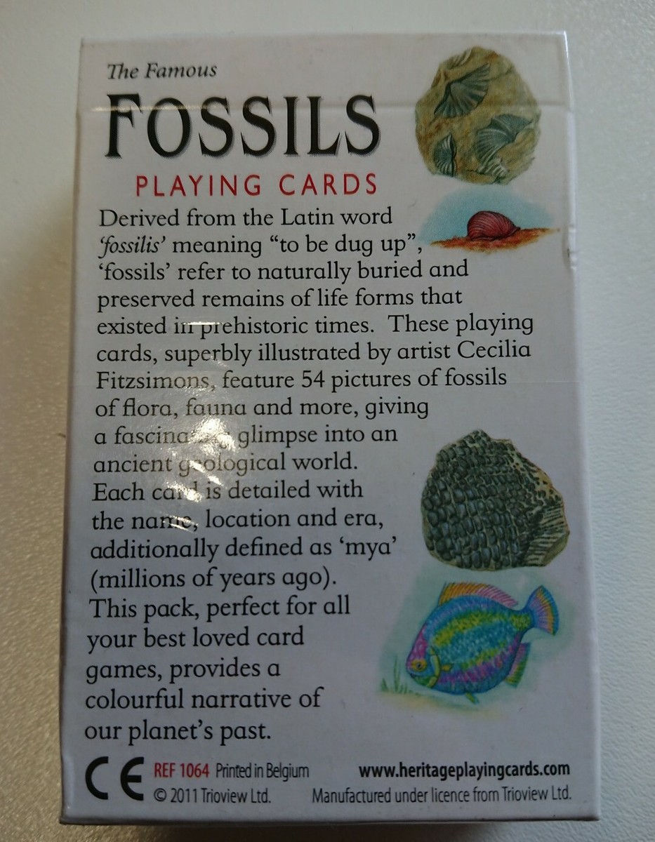 Fossils Playing Cards – Spielkarten Mit Fossilien-Motiven (Standard-Pack)