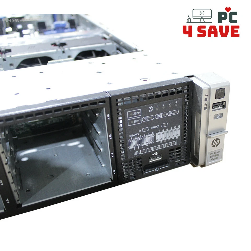 HP ProLiant DL380 Gen8 G8 2U Server - Intel Xeon E5-2690 X2 / 192GB RAM / NO HDD - Image 4 of 4