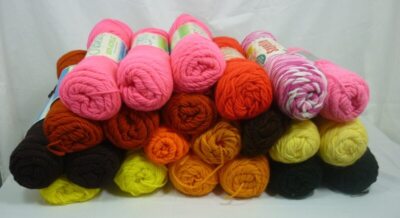 20 Rolls of Acrylic Yarn Variety of Colors and Brands 22E027
