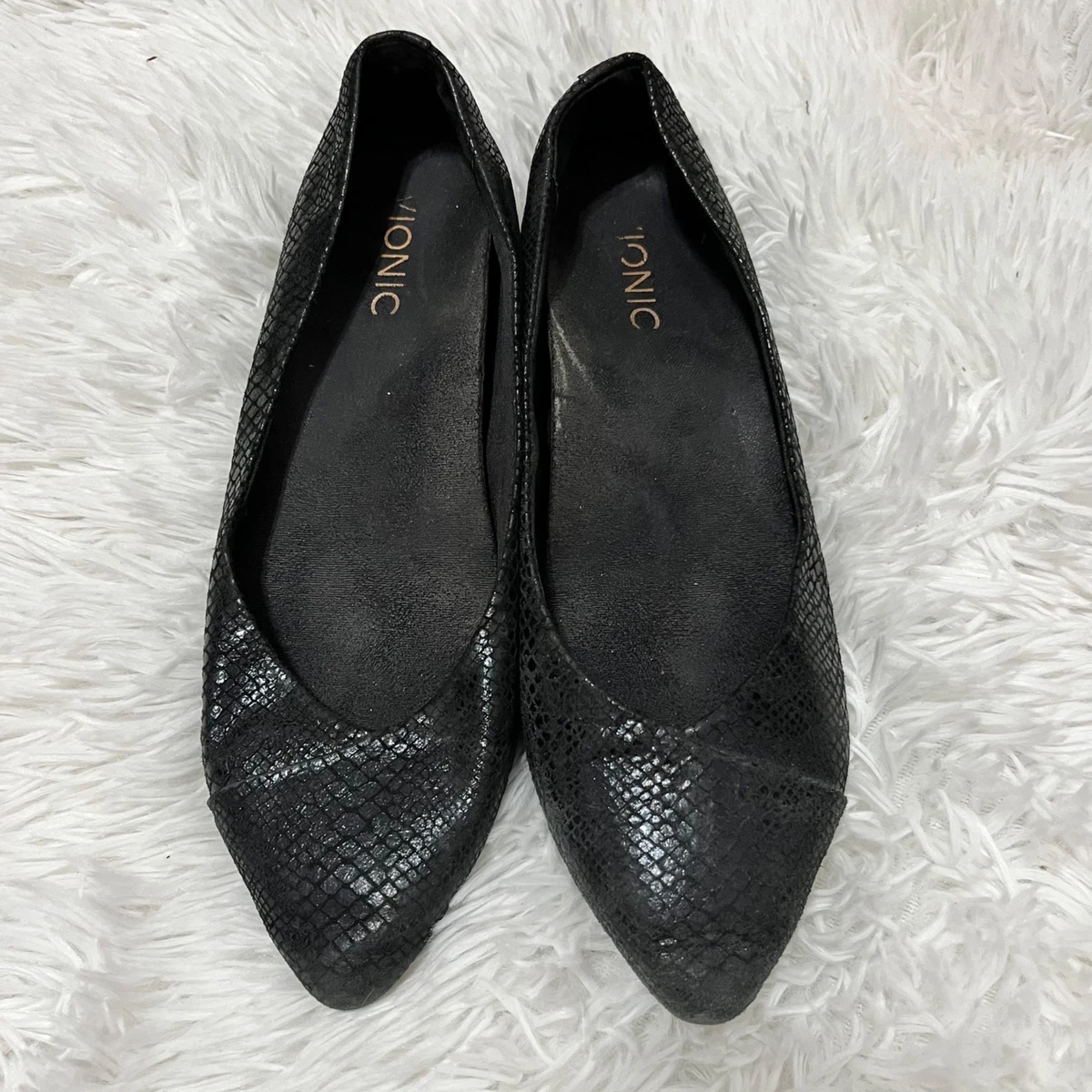 Vionic black dress shoes cheap