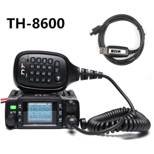 TYT TH8600 25W Dual Band Car Mobile Transceiver 136-174/400-470MHz+Program Cable - Picture 1 of 12