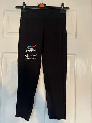 TYR Black leggings (3/4 Length) British Swimming UK
