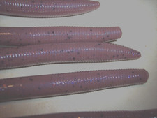 5.5" Earth Worm Night Crawler Bass Fishing Lure Fat Worm Lure 10 pack Fish Lure