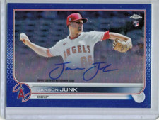 Janson Junk 2022 Topps Chrome Blue Refractor Autograph Rookie #036/150