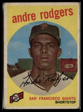 1959 Topps #216a Andre Rodgers White/lighter back