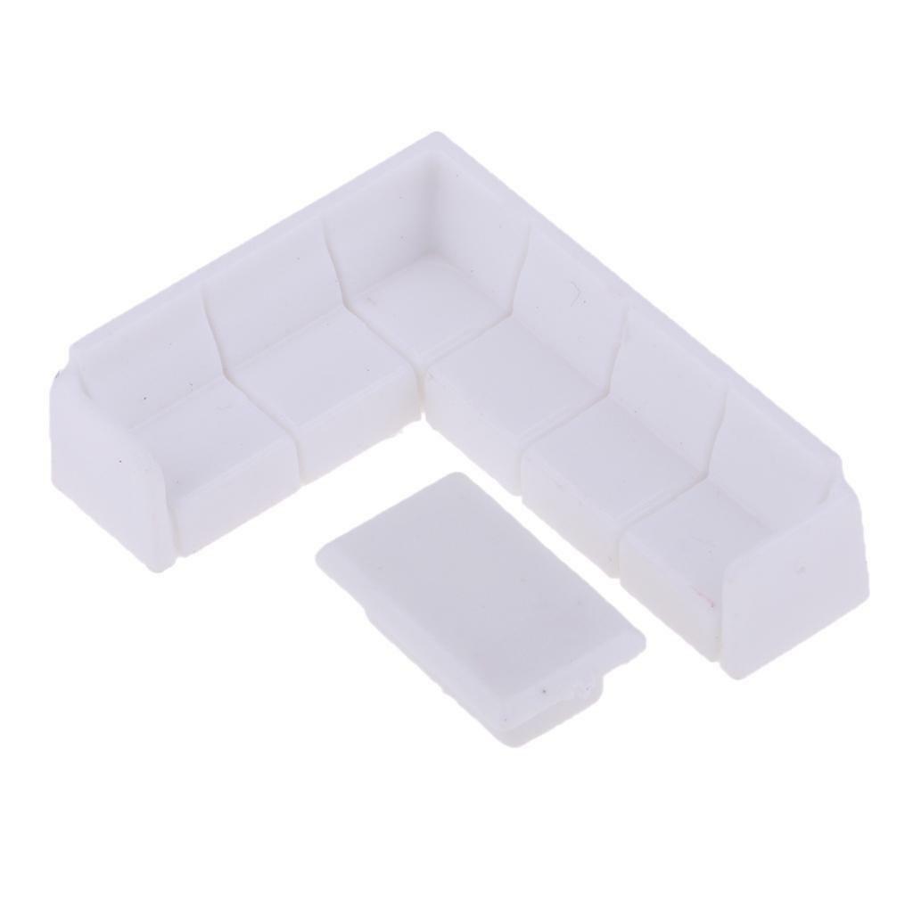 Da collezione 1/75 Dollhouse Furniture Sofa Tea Table Modello Accessorio
