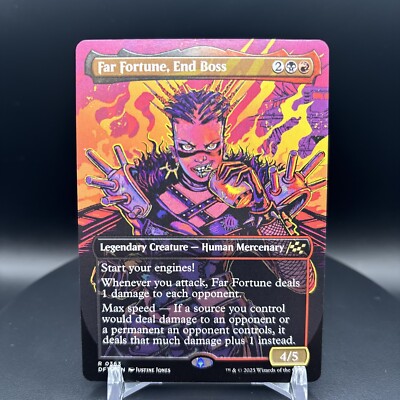 1x Far Fortune, End Boss BORDERLESS Aetherdrift MTG *IN HAND SHIPS FAST!*