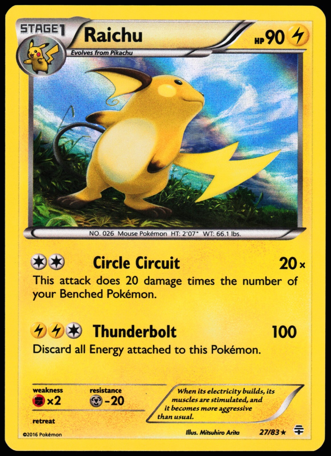 Raichu - Generations 27/83 - Holo - Pokemon Card