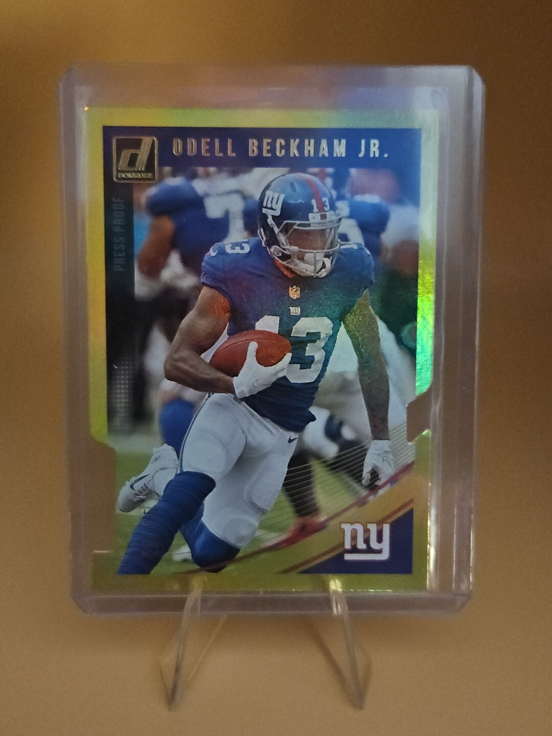 2018 Donruss #202 Odell Beckham Jr. Press Proof Gold Die Cut 9/25 RARE! 