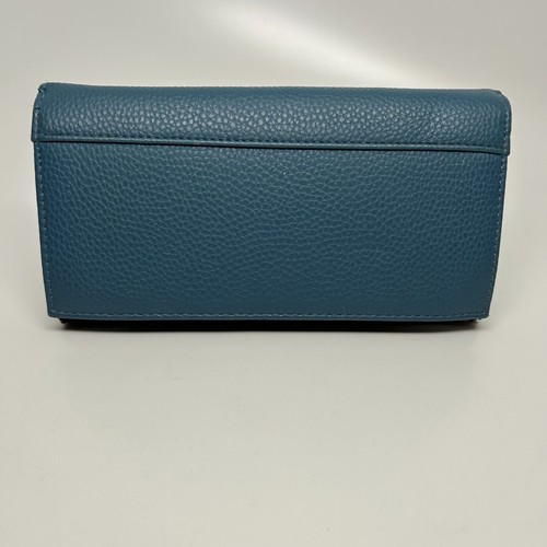 Nicole Miller New York Geldbörse Carolina blau zwei Abschnitte Druckknopf und umlaufender Reißverschluss - Bild 2 von 6