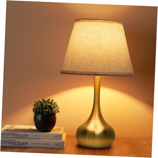 Touch Table Lamp for Bedroom, 3-Way Dimmable Gold Bedside Lamps for Gold 1pcs