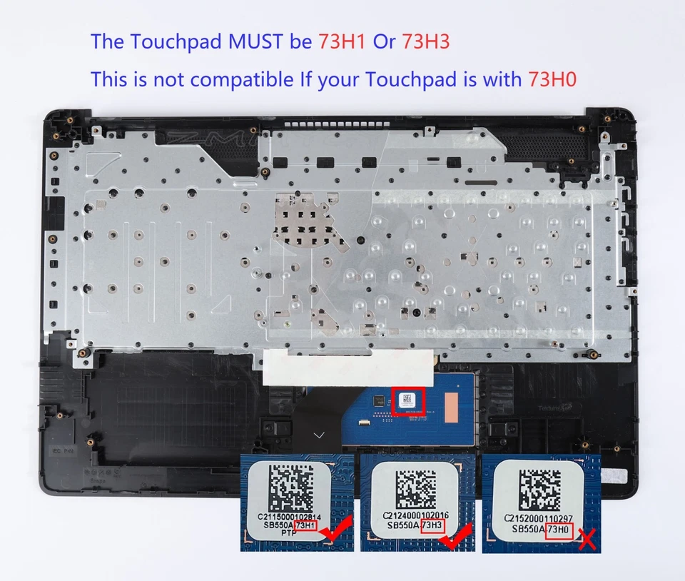 Reposamanos para HP 17BY 17-BY 17-CA con teclado y panel táctil PTP L92780-001 Foto 2 de 4