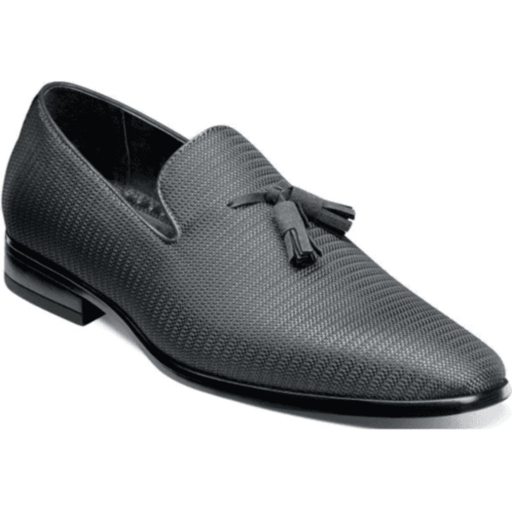 Мужские слипоны Stacy Adams Tazewell с однотонным носком и кисточками серые 25343-020 17190₽