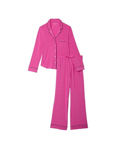 VICTORIA'S SECRET Modal Long PJ Set Lilac Red,Pink,Blue,Green XS,S,M,L, XL Pick - Picture 10 of 93