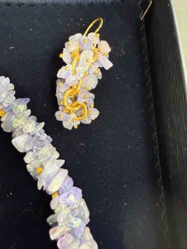 Stauer Tanzanite Rarity Collection Stone Necklace, Bracelet & Earrings W/ Box 18 - Picture 6 of 9