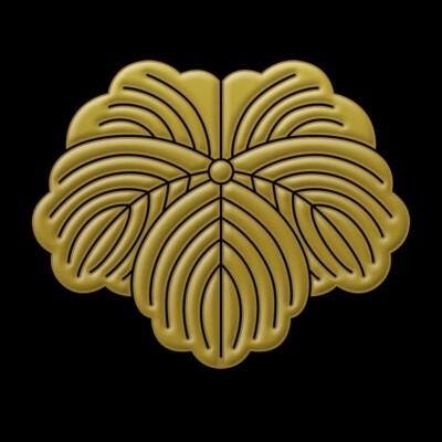 New SAMURAI Crest Makie Sticker Tsuta Gold 2.17in 1pieces Japan