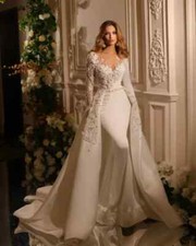 Exquisite Wedding Dress Appliques Lace Beadings Sweetheart Neck Bridal Gowns