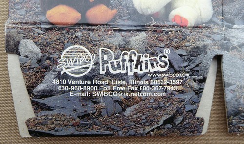 Puffkins ~ Swibco ~ VINTAGE collectible items ~ TAGS, COVERS, PIN, BOXES ~ lot - Picture 7 of 8