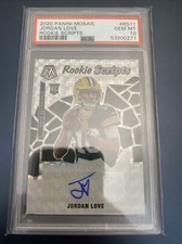 2020 Panini Mosaic Jordan Love Rookie Scripts AUTO PSA 10 RC Packers RS11 POP 54
