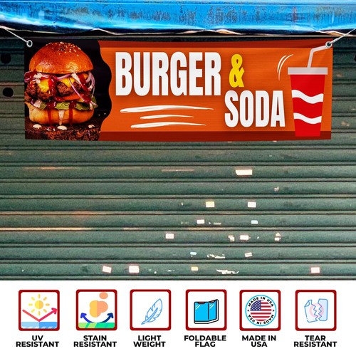 Outdoor Polyester Banner with 4 Holes, HD Printing for Food & Beverage Promo USA - Picture 34 of 151