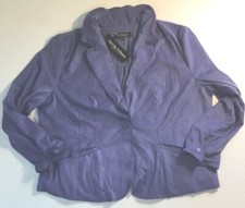 New Wendy Williams Womens Plus Lilac Purple Suede Jacket 22 W Dress Blazer Coat