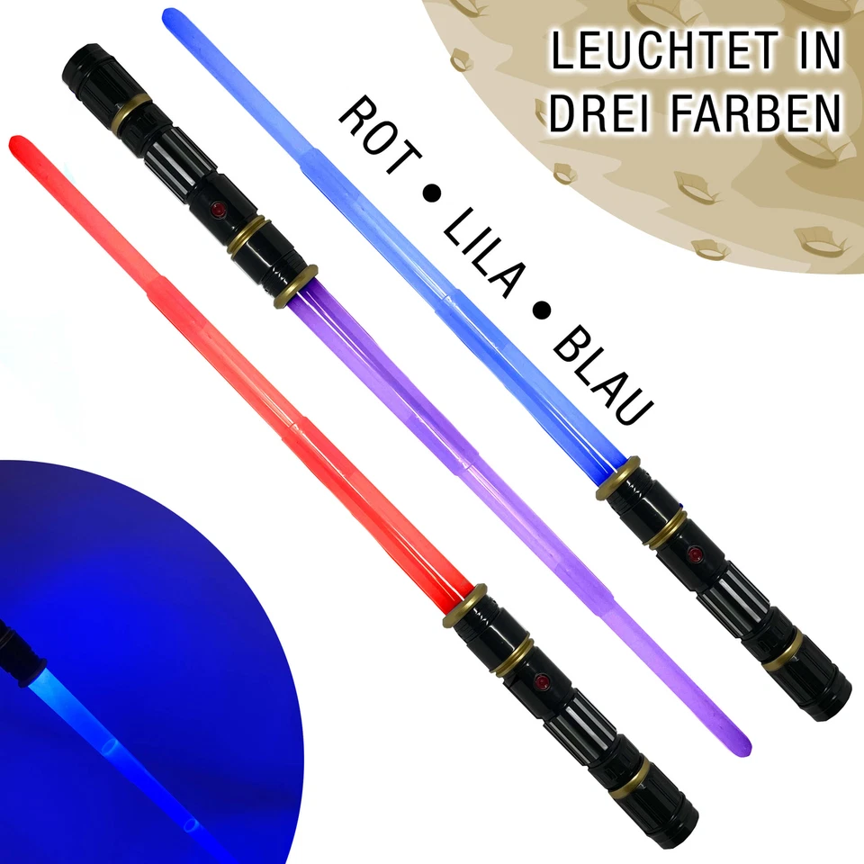 Lichtschwert Licht & Sound 80cm Schwert Ninja Laserschwert LED Leuchtschwert - Bild 3 von 4