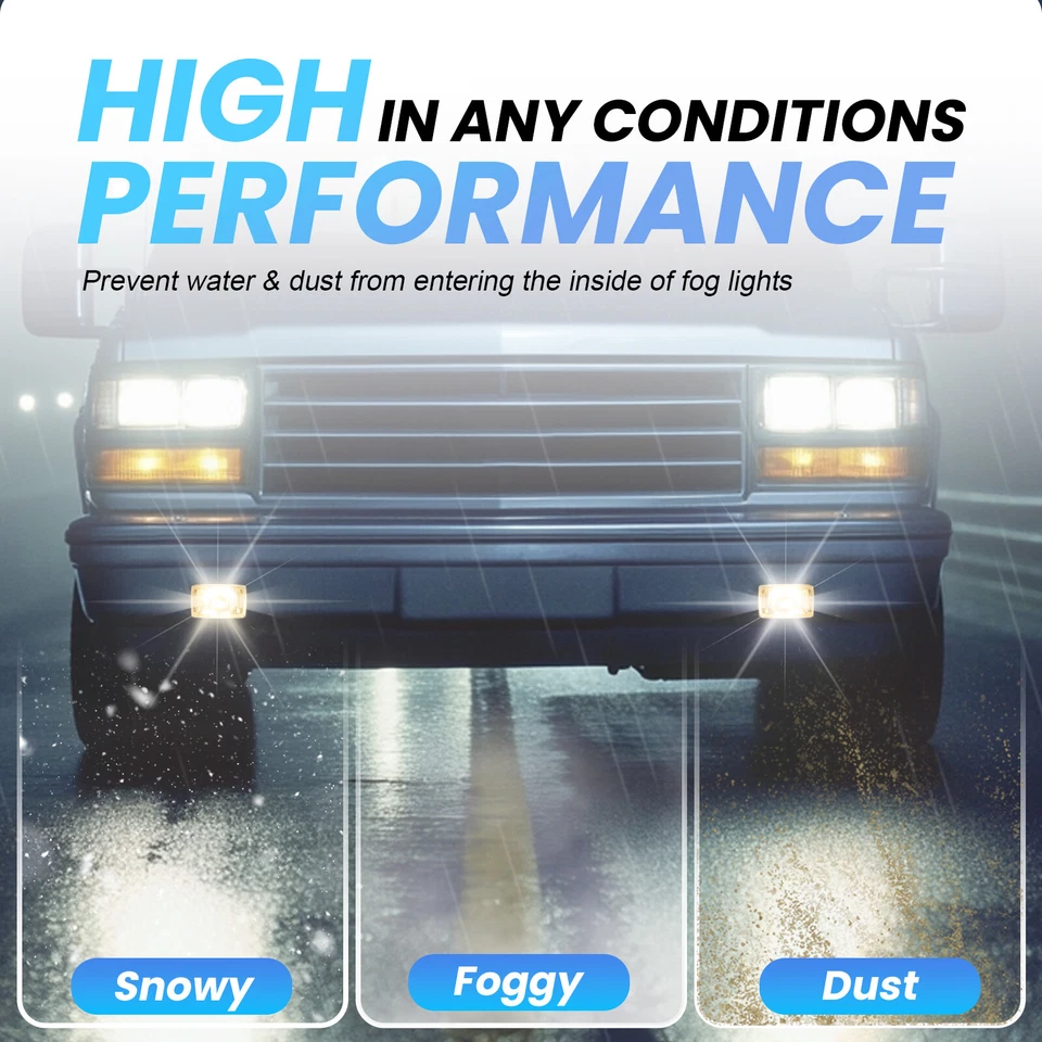 Luces antiniebla para Chevrolet C1500 C2500 K1500 K2500 2000 cromo halógeno Foto 2 de 4