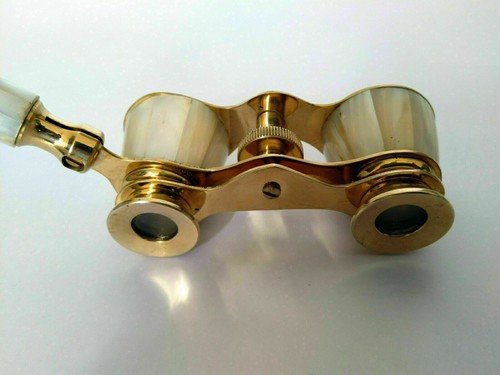 Opera Binoculars Vintage Brass Pearl Handle Binoculars Telescope Gift - Picture 5 of 7