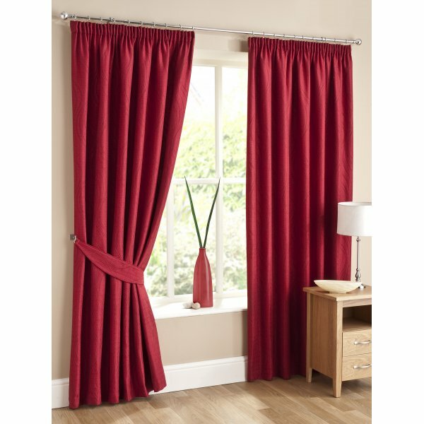 Belfield Furnishings Ready Made Curtains Anna Red 46 X 54 SS07 95