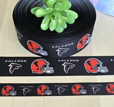 7/8  1.5" 1YD Atlanta Falcons Grosgrain Ribbon Football Football Team
