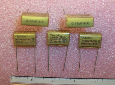 QTY (10) .15uf 250V X2 SUPPRESSION METALLIZED PAPER CAPACITORS PME271M615M RIFA