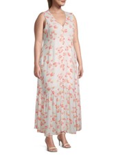 Sanctuary Plus Perfect Melody Midi Dress, V-neck, Sleeveless Lined, 18W $159 NWT