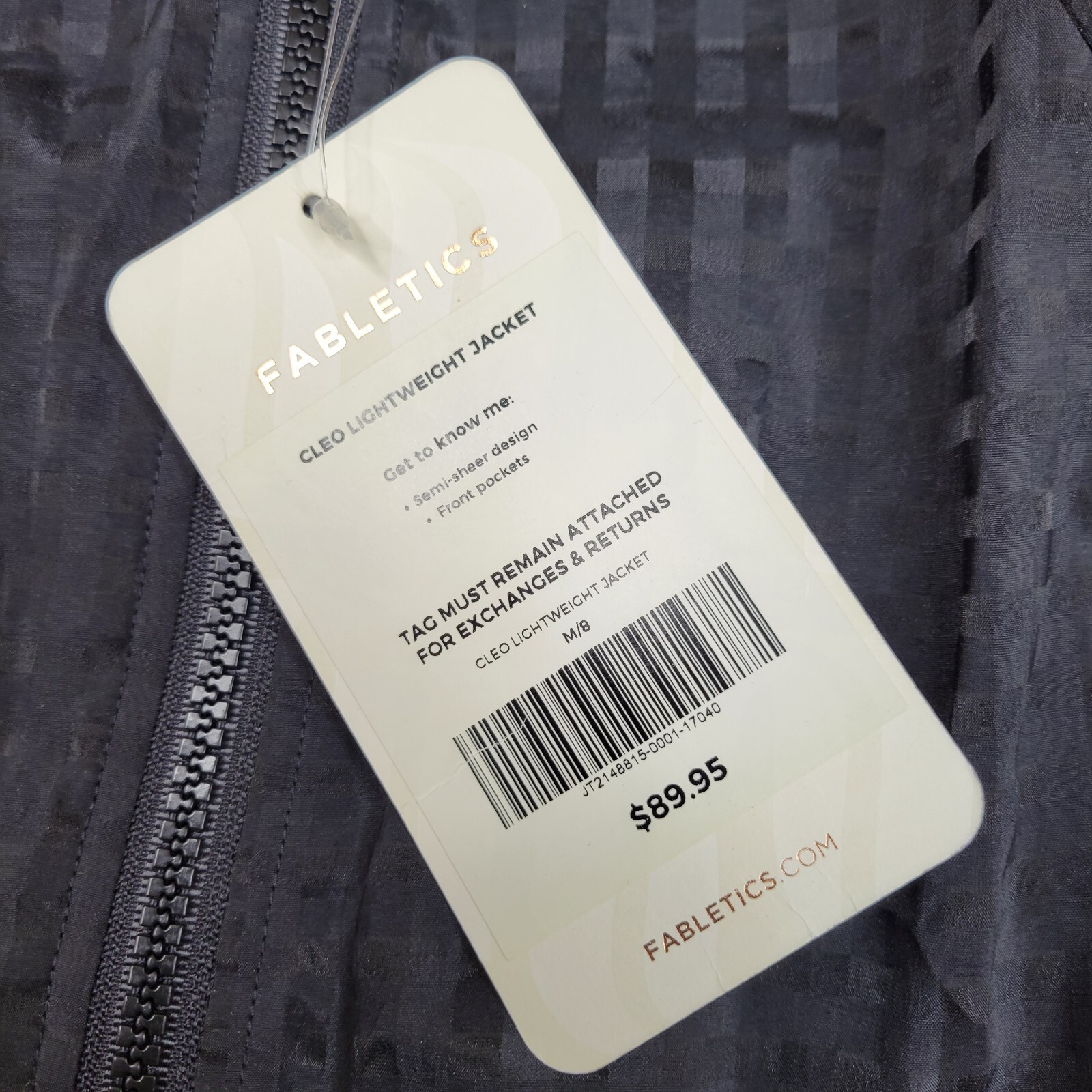 Fabletics Jacket Men Medium Track Coat Cleo Light… - image 3