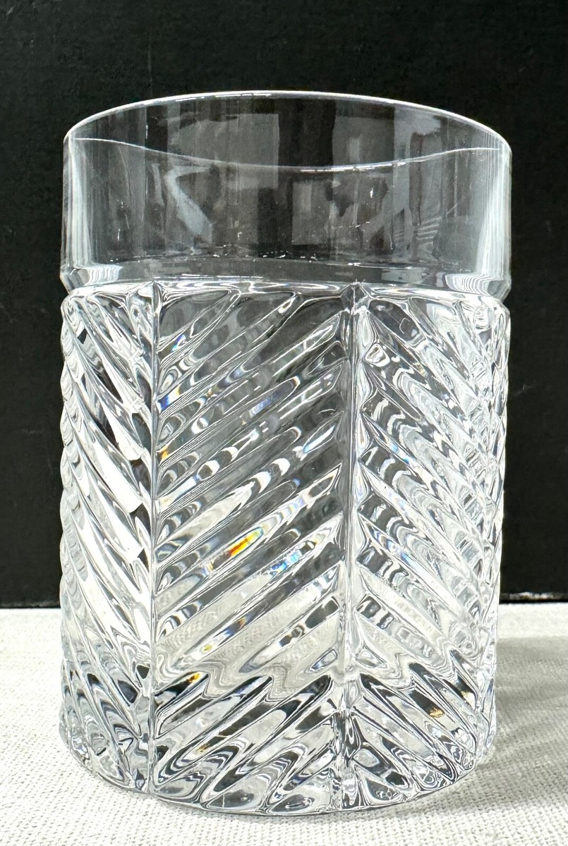 Herringbone Highball Glass by Ralph Lauren Crystal  Ralph Lauren “Herringbone “Clear Crystal Glasses main image 2