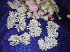 KS Vintage Large Lot MILLINERY Silk Flowers , Orchids Wedding Pearls etc